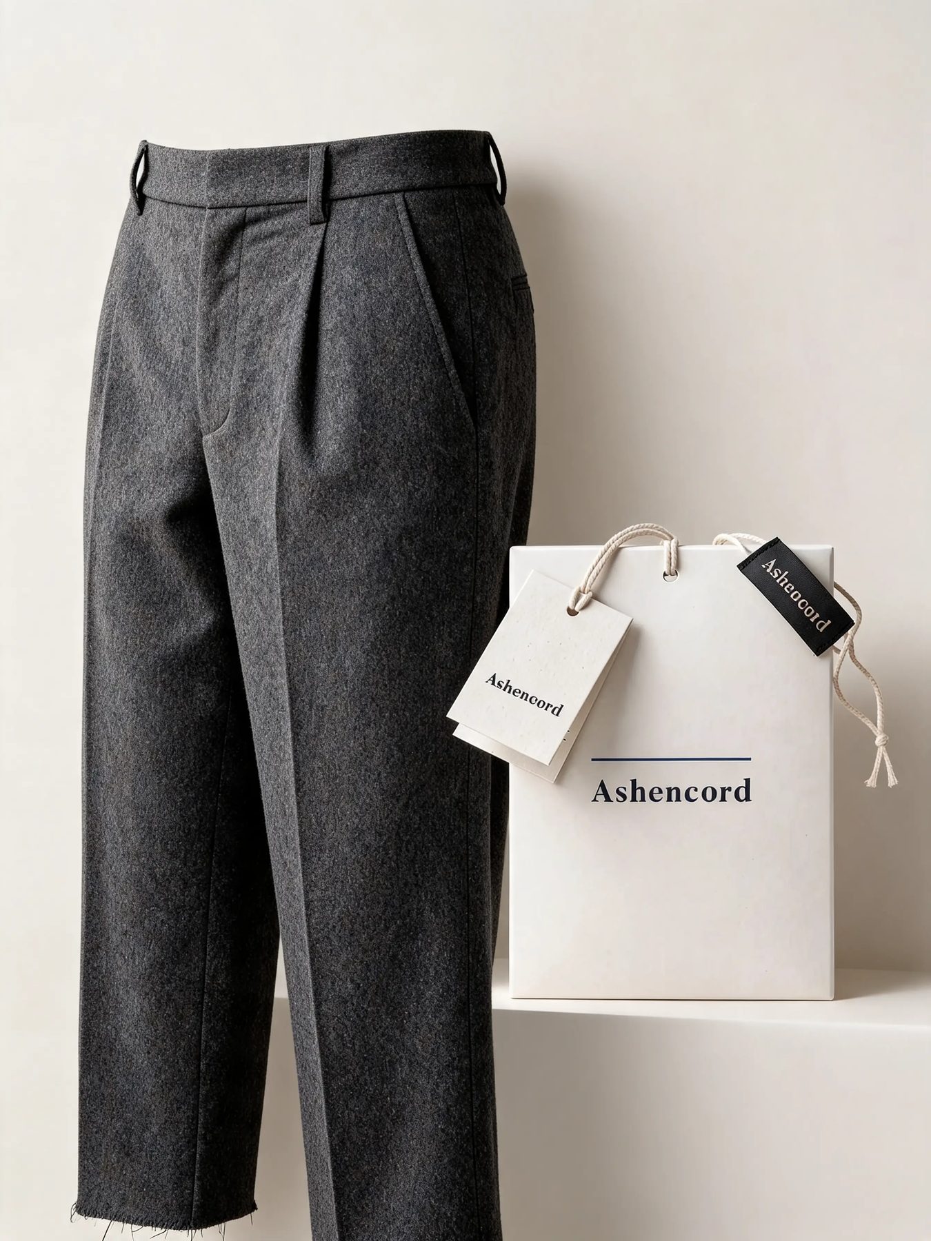 Pleated Wool Trouser